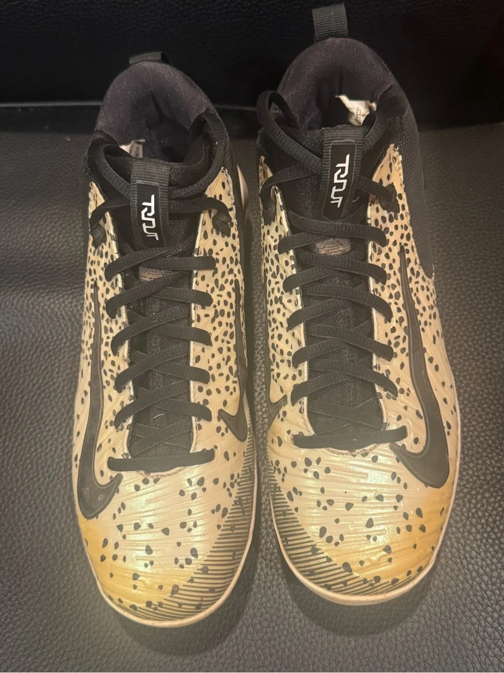 Mike Trout Nike Black & Tan Spotted baseball Cleats